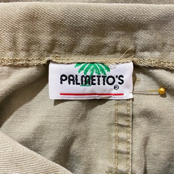 Rare Vintage Palmetto‘s Denim Fold/Flap Waist Mini Skirt Size 9 Khaki - Picture 6 of 7